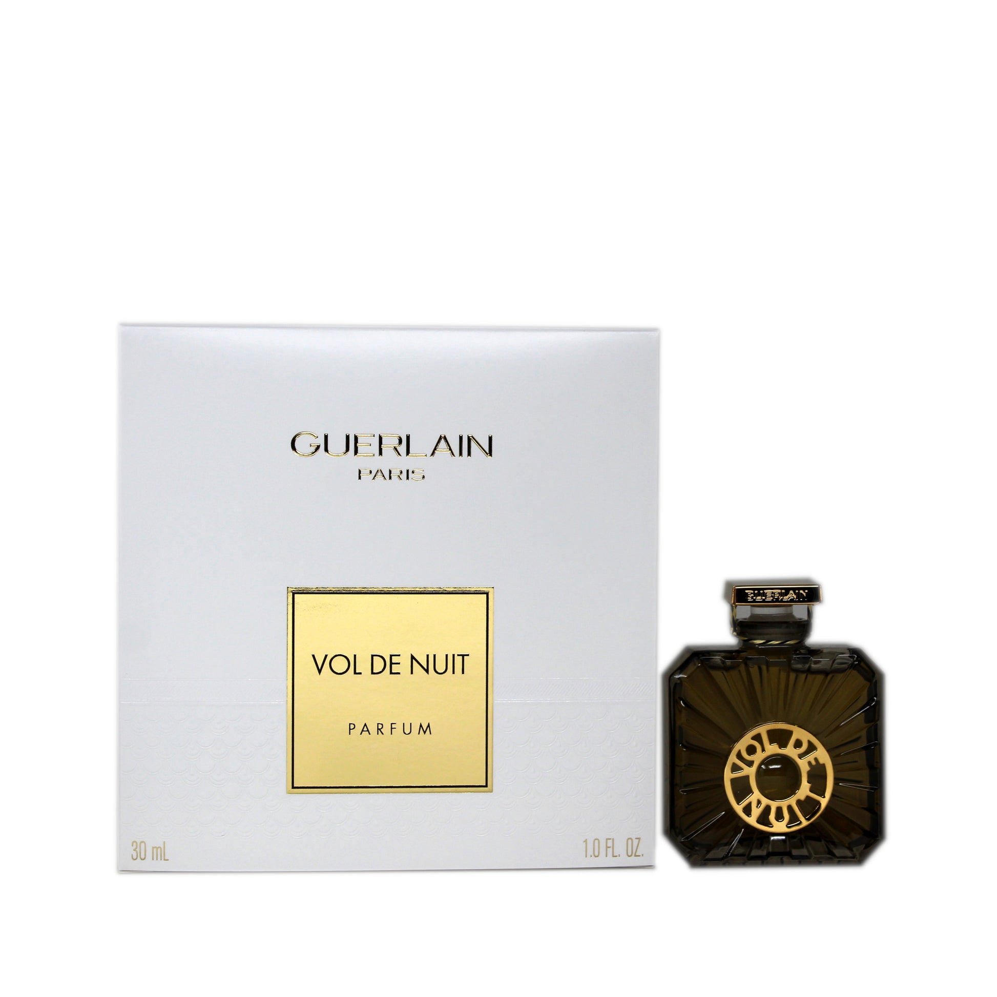 Guerlain Vol de Nuit Parfum Splash – a classic, sophisticated fragrance with floral and woody notes, including iris and vanilla, in a luxurious splash bottle.